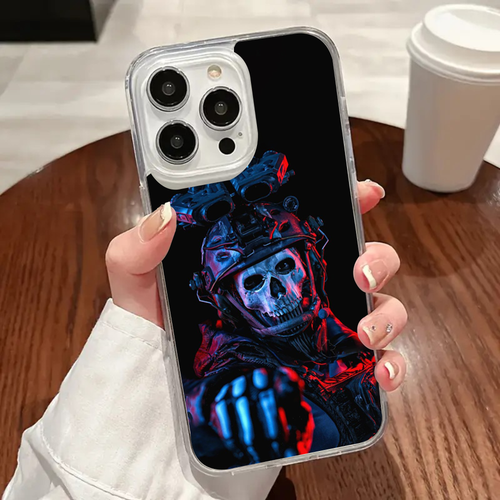 Coque iPhone 12 Pro Motif Tête de Mort Militaire