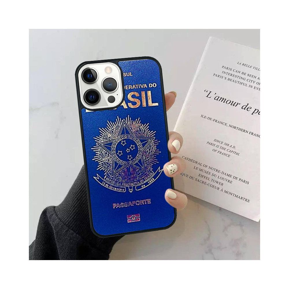 Coque iPhone XS Max Design Passeport Brésilien