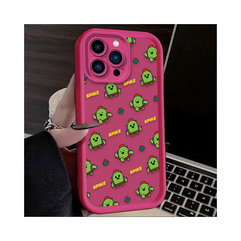 Coque iPhone Motif Spike Brawl Stars Rose