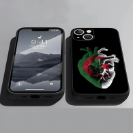 Coque iPhone 15 Pro Drapeau Algérie Cœur - Protection Unique