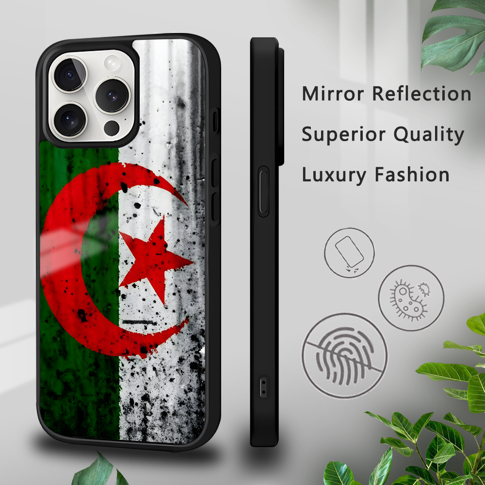 Coque iPhone 15 Drapeau Algérie - Protection Élégante et Patriotique