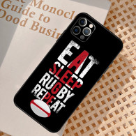 Coque iPhone 12 Rugby : Eat Sleep Rugby Repeat