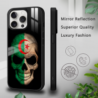 Coque iPhone 14 Tête de Mort Drapeau Algérie - Protection Design