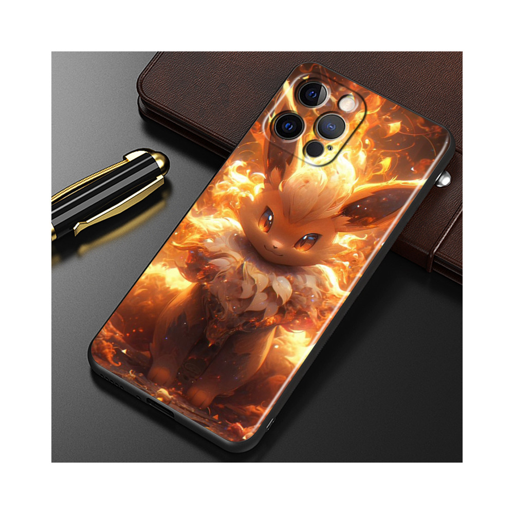 Coque iPhone 14 Pro Pokemon Pyroli en Flammes