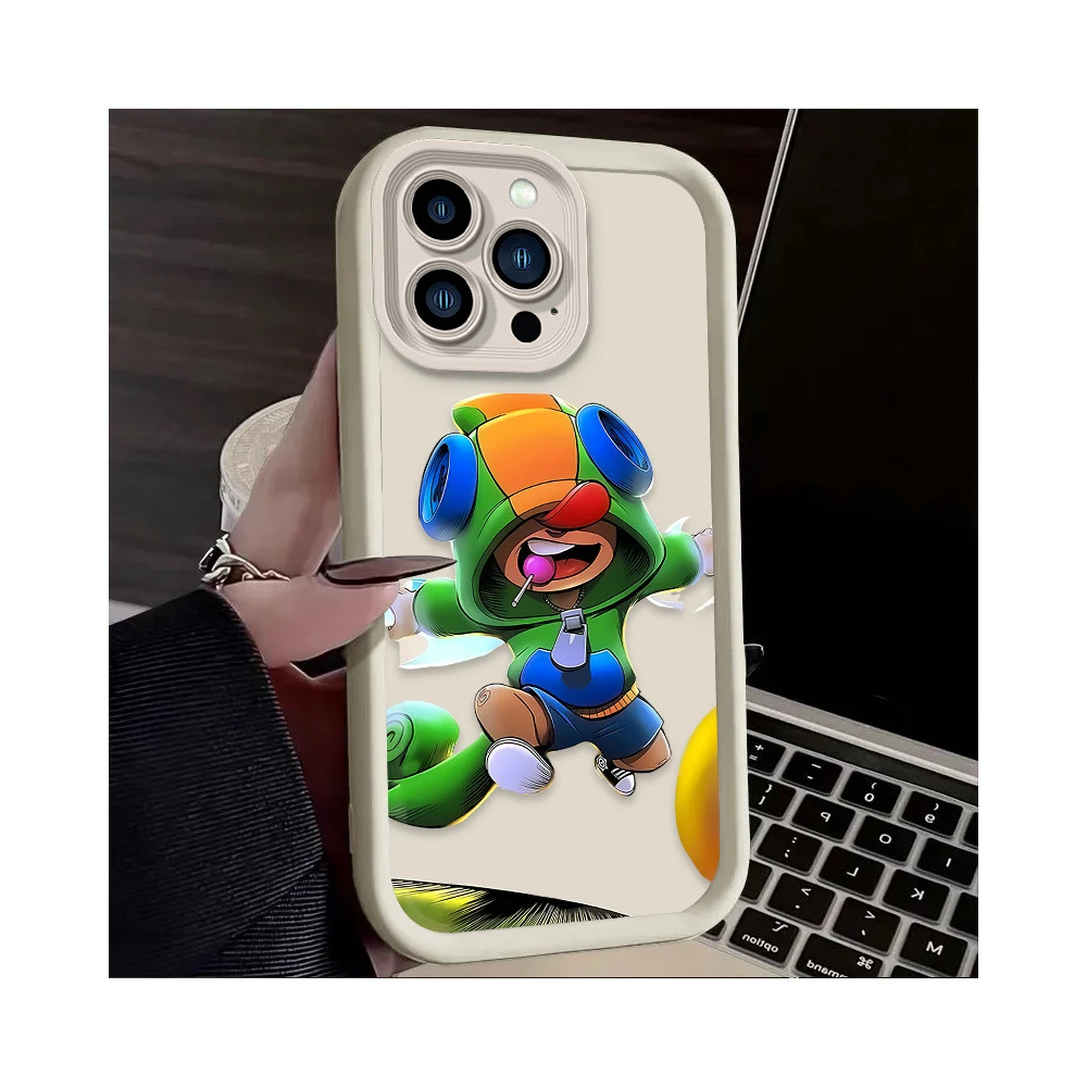 Coque iPhone 16 Plus Personnalisée Leon Brawl Stars