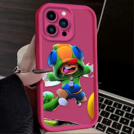 Coque iPhone 15 Plus Brawl Stars Leon Rose