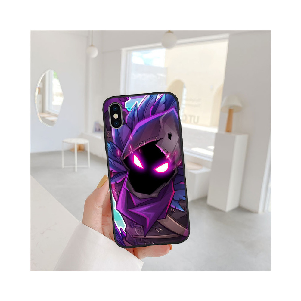 Coque iPhone 13 Pro Fortnite Personnage Corbeau Violet - Design Unique