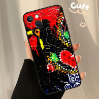 Coque iPhone Design Abstrait Peinture Éclatante