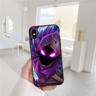 Coque iPhone 15 Plus Fortnite Personnage Corbeau Violet - Design Unique