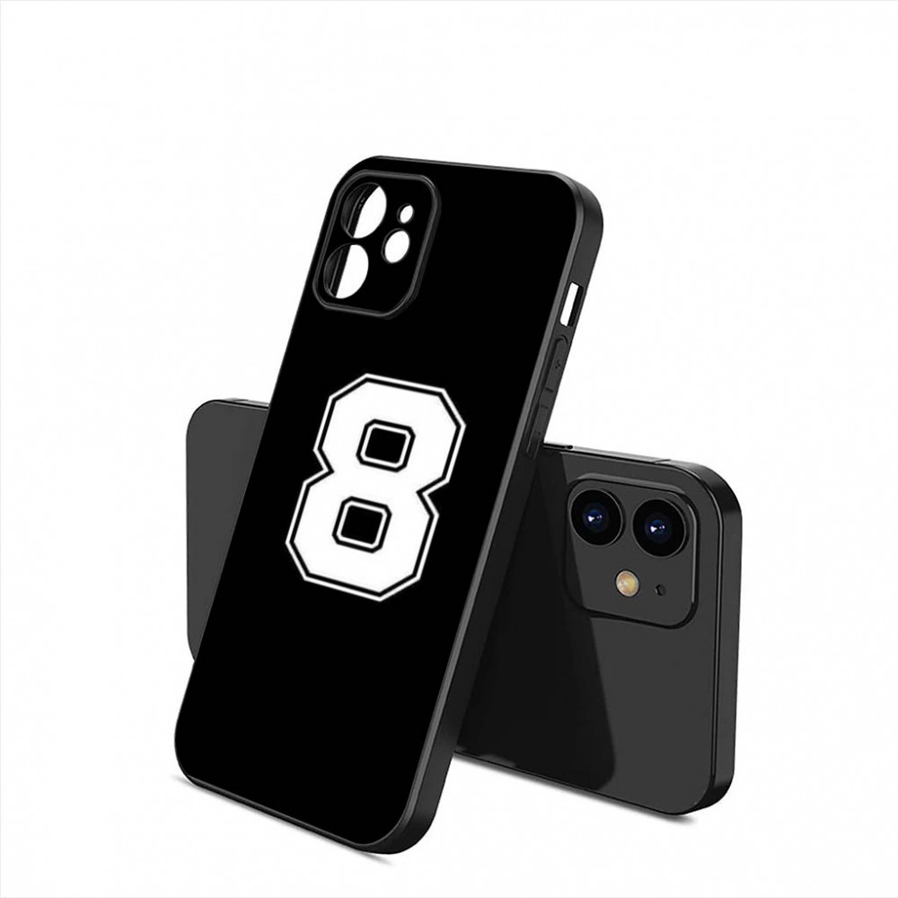 Coque iPhone 13 Noire Numéro 8 Personnalisable