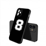 Coque iPhone 13 mini Noire Numéro 8 Personnalisable