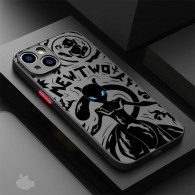 Coque iPhone 14 Mewtwo - Design Pokémon Noir et Blanc