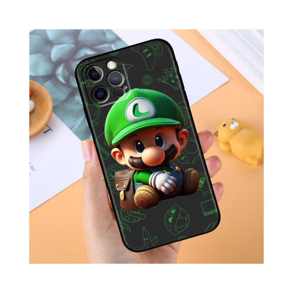 Coque iPhone 14 Plus Luigi : Design Mario Bros unique et protection optimale