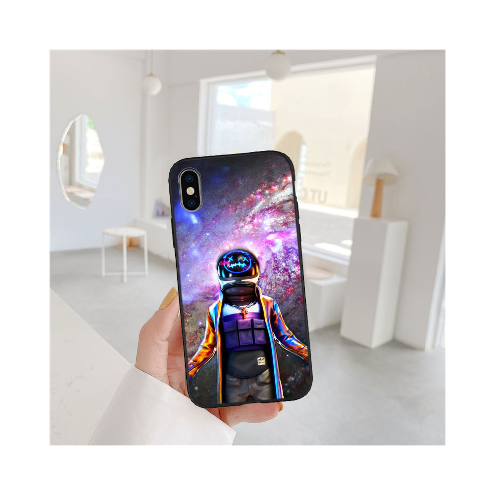 Coque iPhone Astronaute Casque Lumineux - Design Spatial Unique