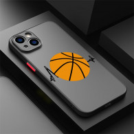 Coque iPhone avec motif ballon de basketball orange