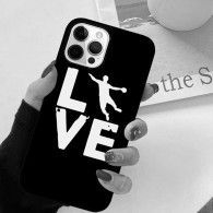 Coque iPhone 14  poucesLove Handball pouces Noire et Blanche