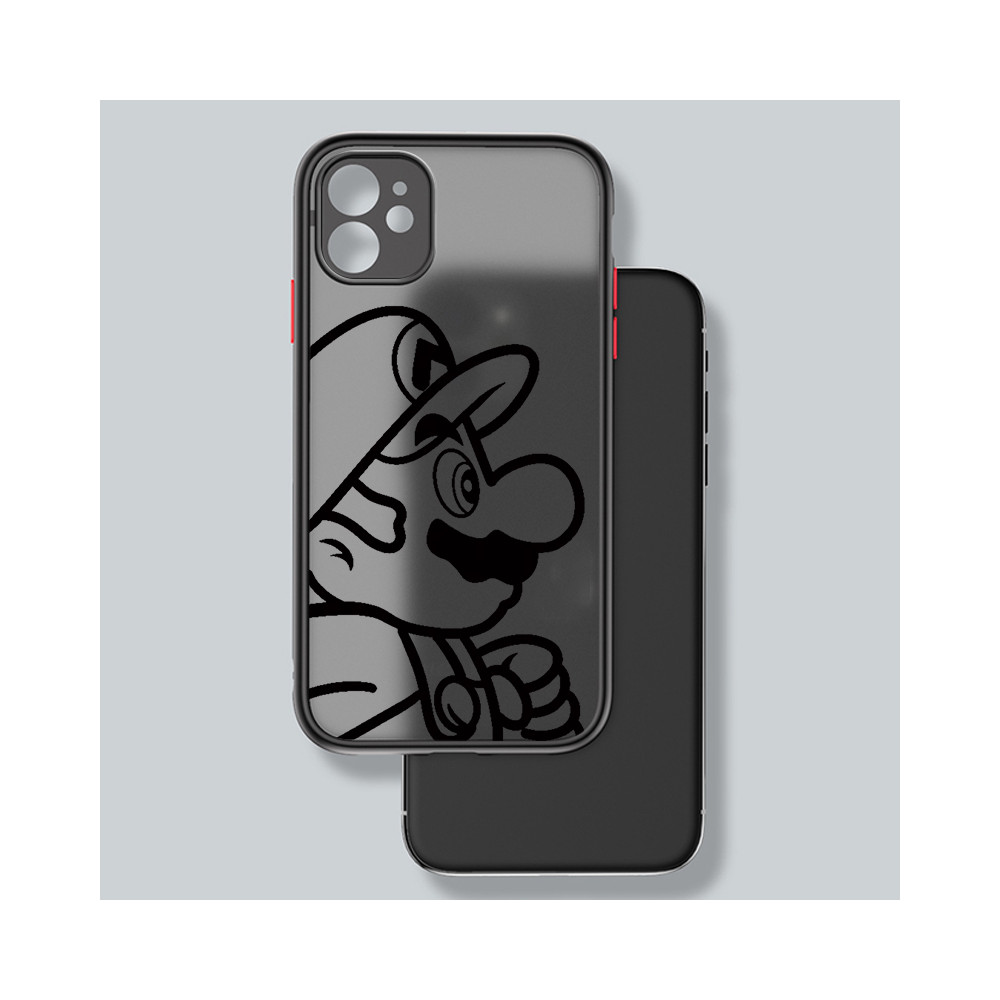 Coque iPhone XS Mario - Protection Design Noir Mat