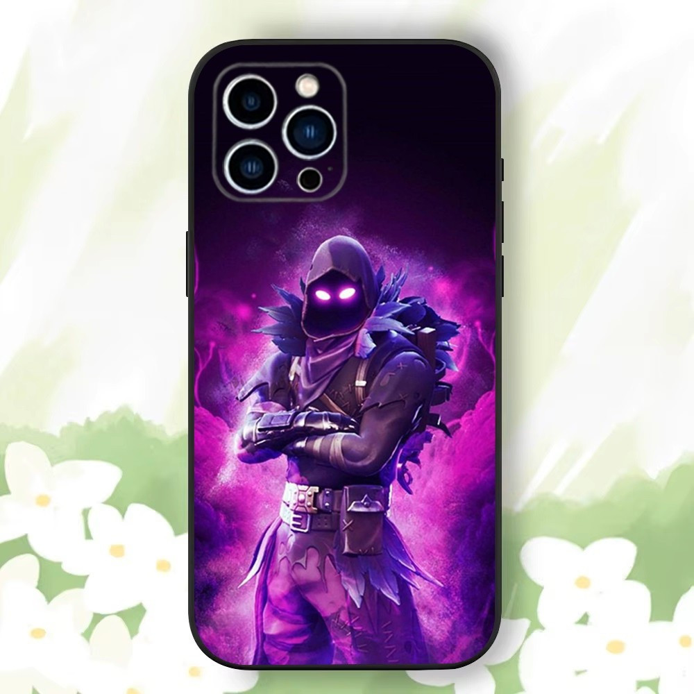 Coque iPhone XR Fortnite Personnage Corbeau Violet - Protection Optimale