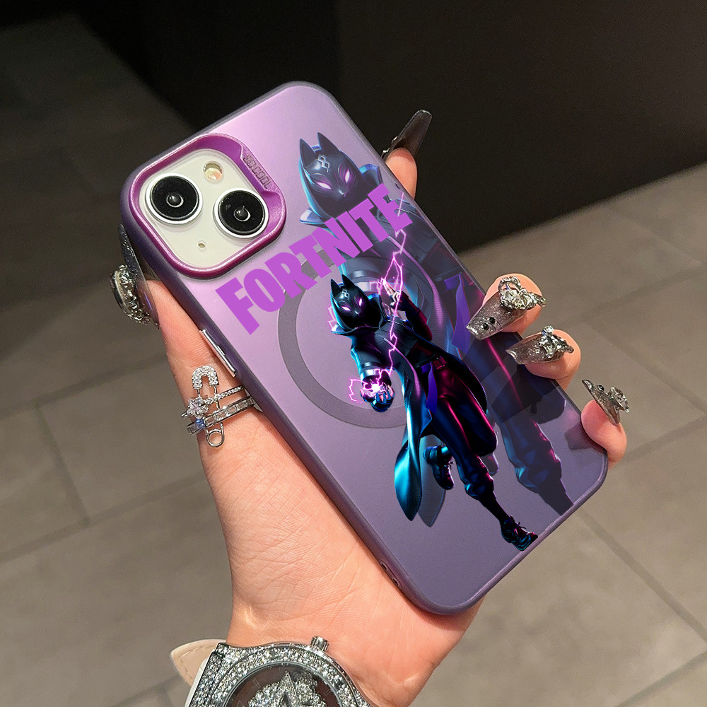 Coque iPhone 16 Pro Max Fortnite Lynx Violet - Protection Optimale & Design Unique