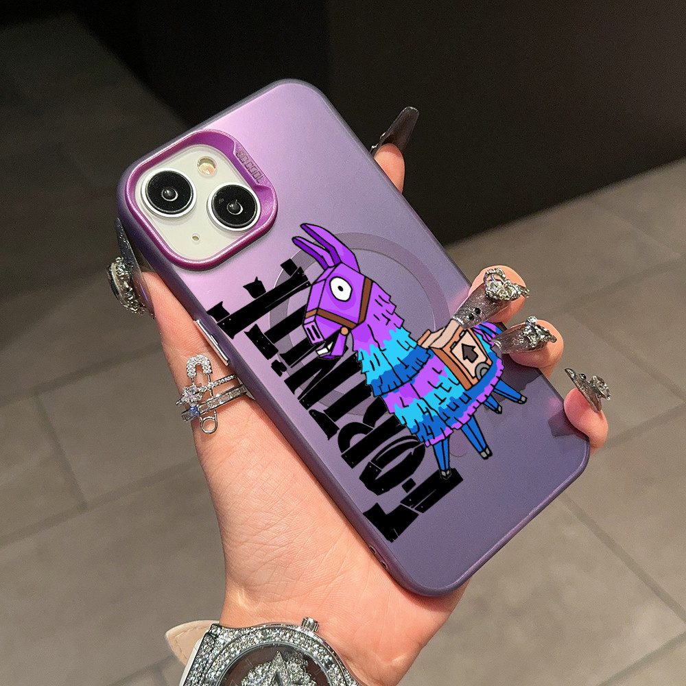 Coque iPhone 16 Pro Fortnite Lama Violet - Protection Optimale & Design Unique