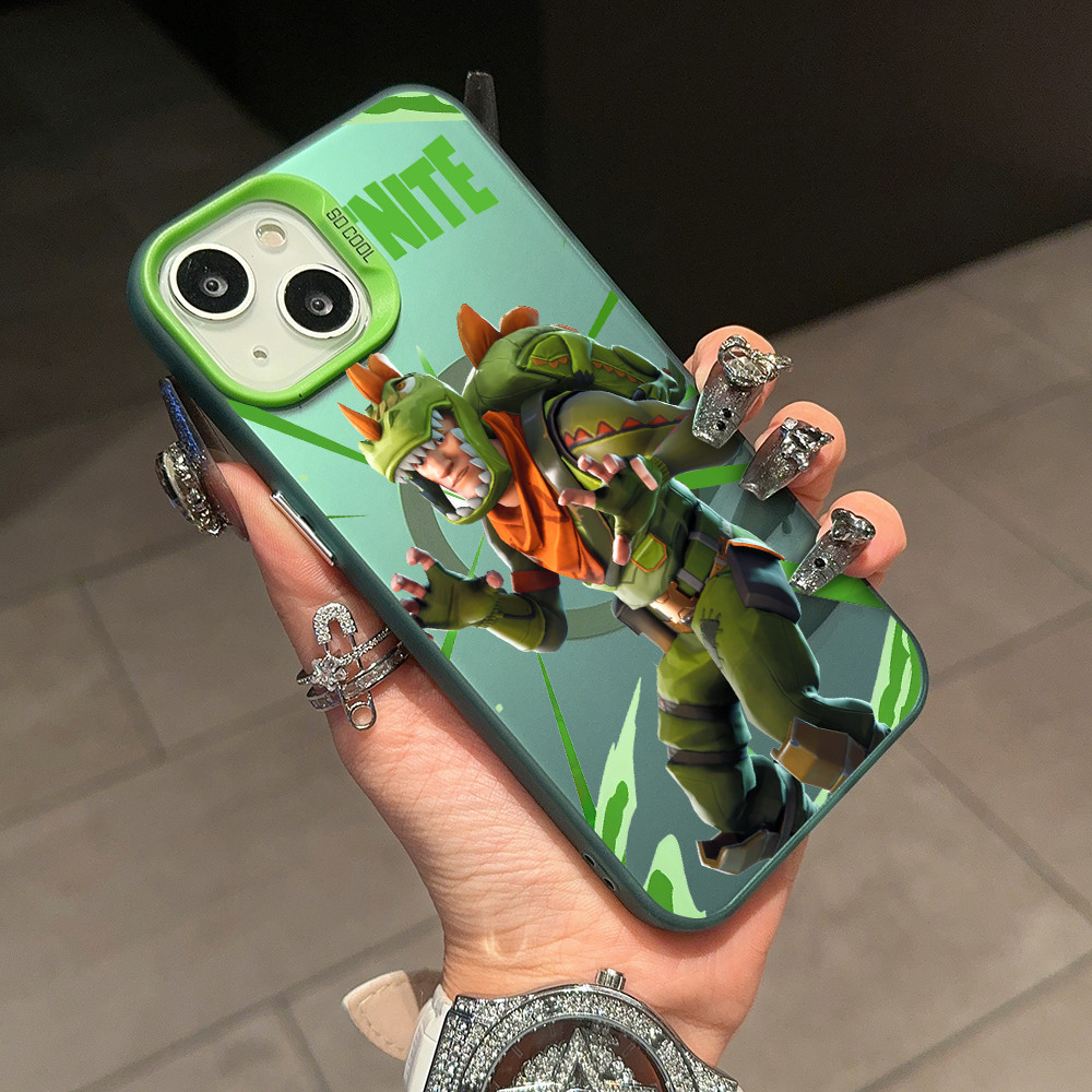 Coque iPhone Fortnite Personnage Rex Vert - Protection Optimale