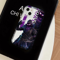 Coque iPhone 15 Fortnite Personnage Corbeau Violet - Protection Optimale