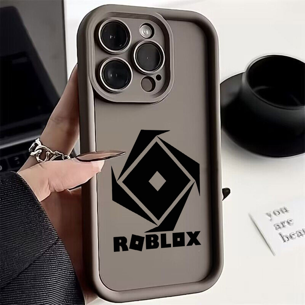 Coque iPhone XR Grise Logo Roblox - Protection Optimale & Design Unique