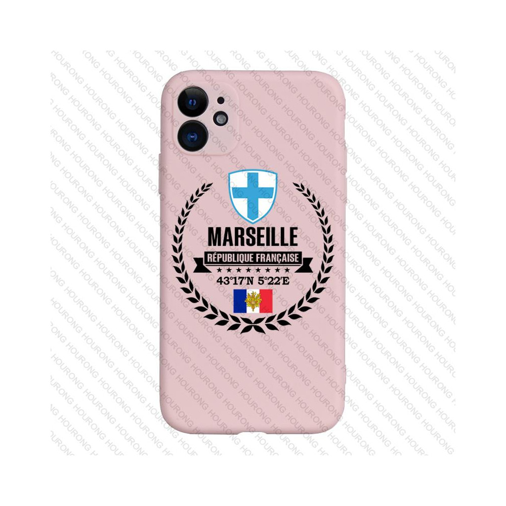 Coque iPhone 15 Pro Marseille Blason - Protection & Style