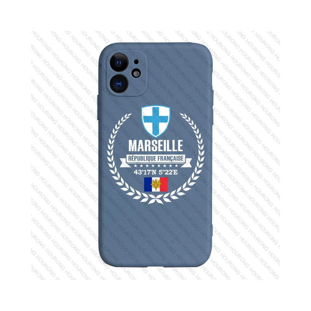 Coque iPhone Marseille Bleu - Design Unique et Élégant