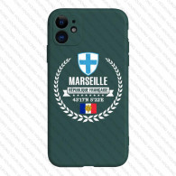 Coque iPhone 12 Pro Marseille Vert - Blason & Drapeau Français