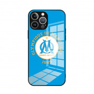 Coque iPhone 15 Olympique de Marseille - Design Logo Bleu et Blanc