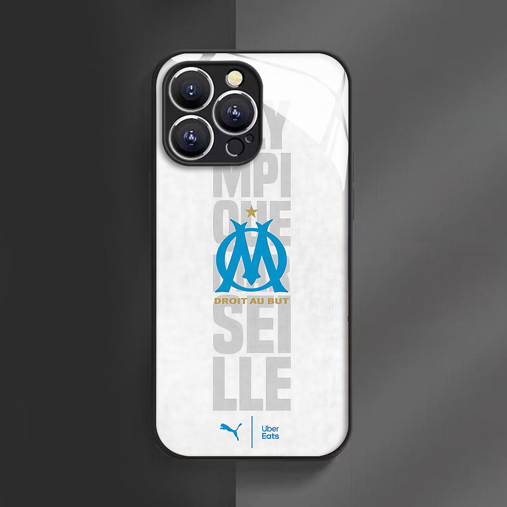 Coque iPhone 13 Pro Max Olympique de Marseille - Logo et Devise - Design Officiel