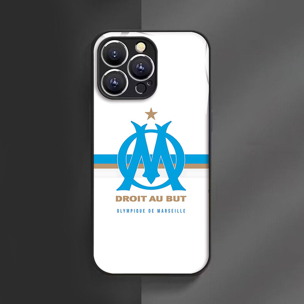 Coque iPhone 11 Olympique de Marseille - Logo et Devise  poucesDroit au But pouces