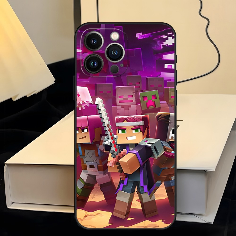 Coque iPhone Minecraft Aventure Épique - Protection Optimale