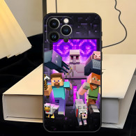 Coque iPhone 15 Pro Max Minecraft : Aventure et Personnages Emblématiques