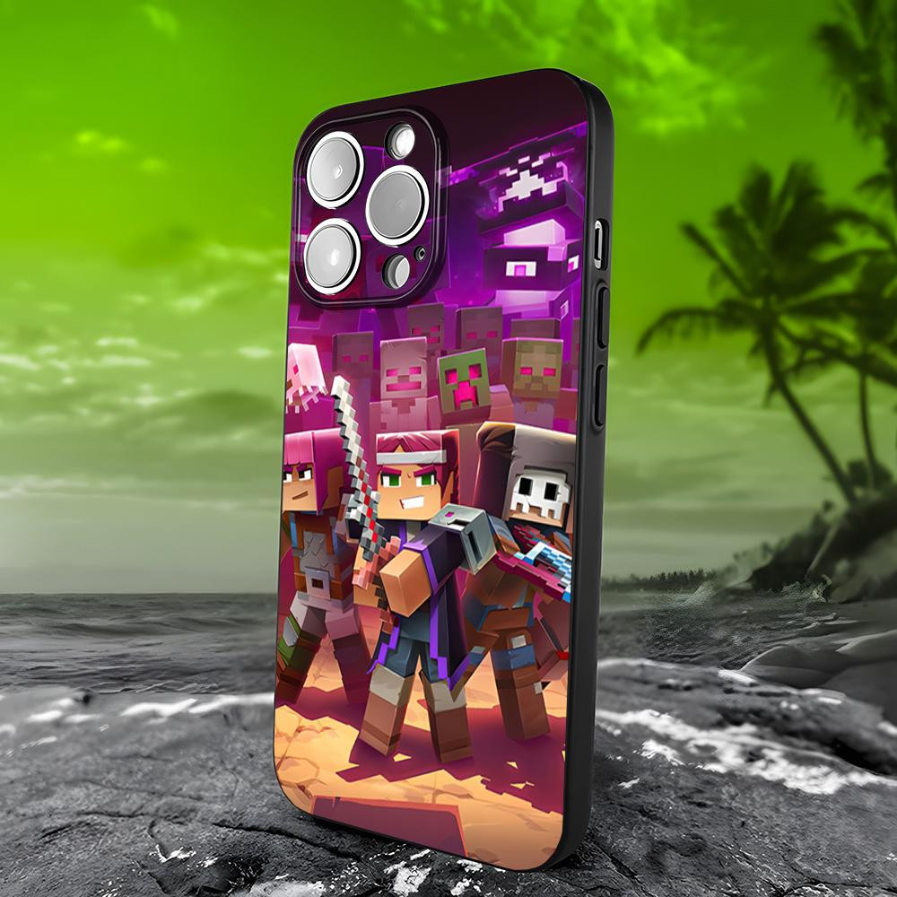 Coque iPhone 16 Pro Max Minecraft Aventure Épique - Protection Optimale