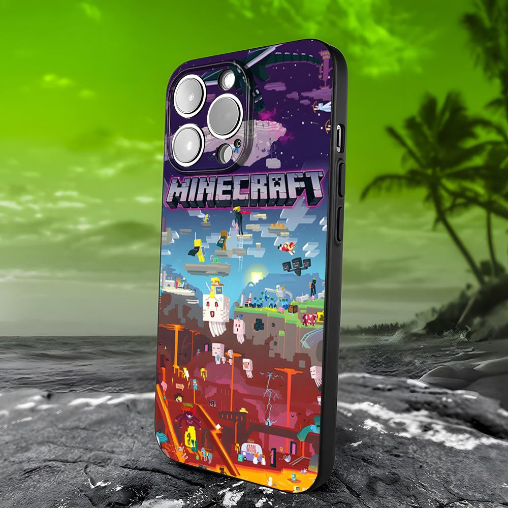 Coque iPhone 15 Minecraft : Affichez votre passion pour l'aventure et la construction !