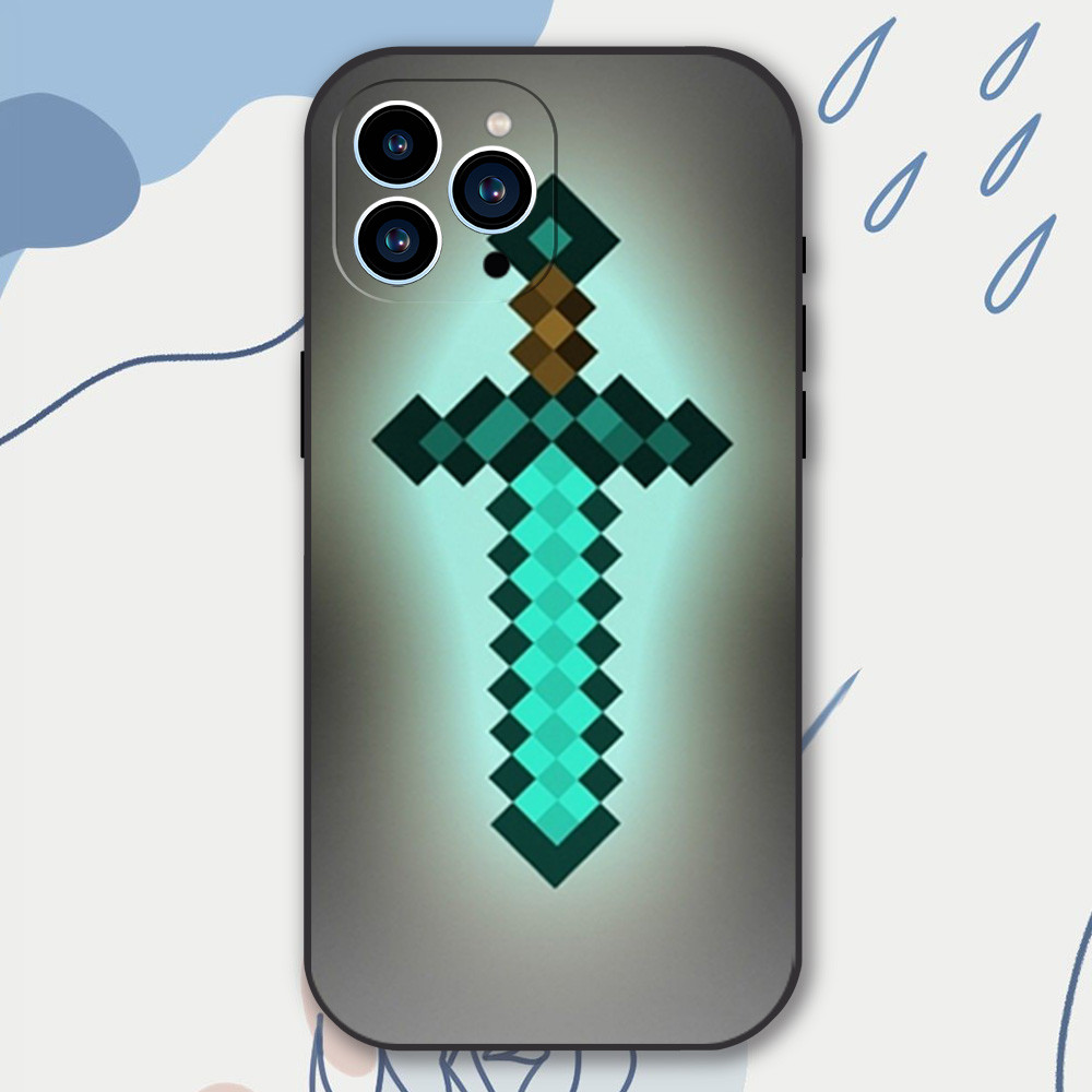 Coque iPhone Motif Épée Minecraft - Protection Optimale & Design Unique