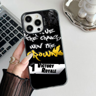 Coque iPhone 16 Fortnite Victory Royale : Love the Chaos, Win the Crown