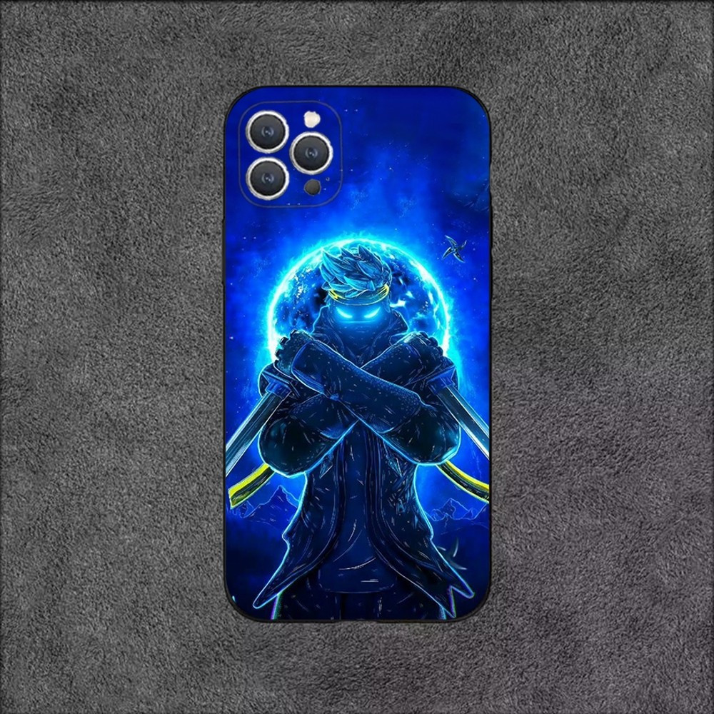 Coque iPhone 15 Pro Ninja Bleu Lumineux - Protection & Style