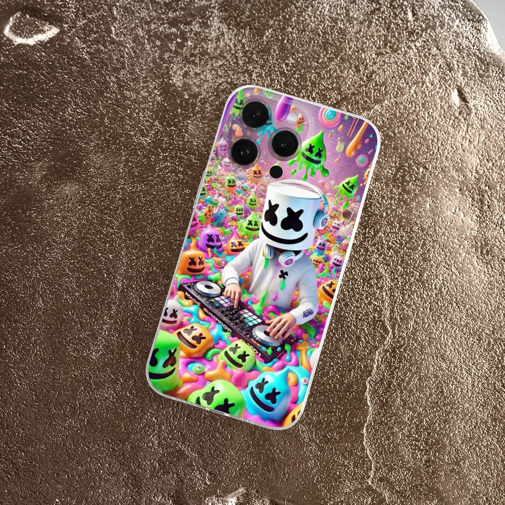 Coque iPhone 12 Pro Max Marshmello DJ : Ambiance Festive et Colorée