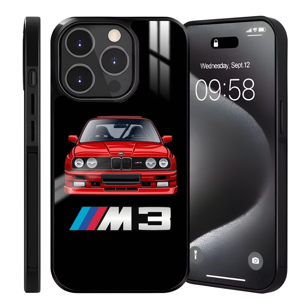 Coque iPhone 13 BMW M3 E30 Rouge - Design Sportif & Protection Optimale