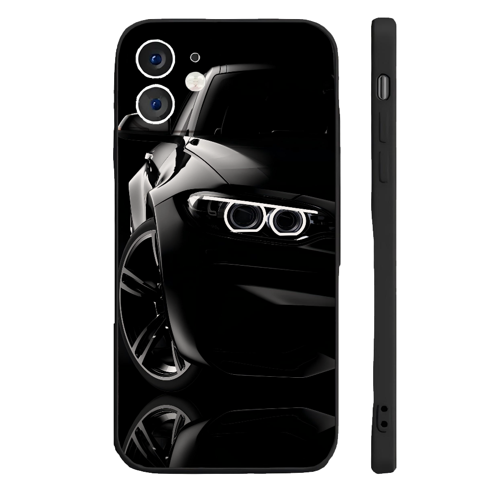 Coque iPhone noire sport automobile - design voiture de sport