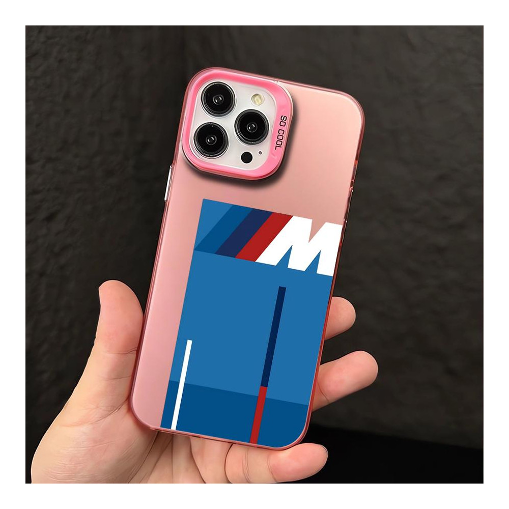 Coque iPhone 16 Pro Rose Design BMW Motorsport - Protection Élégante