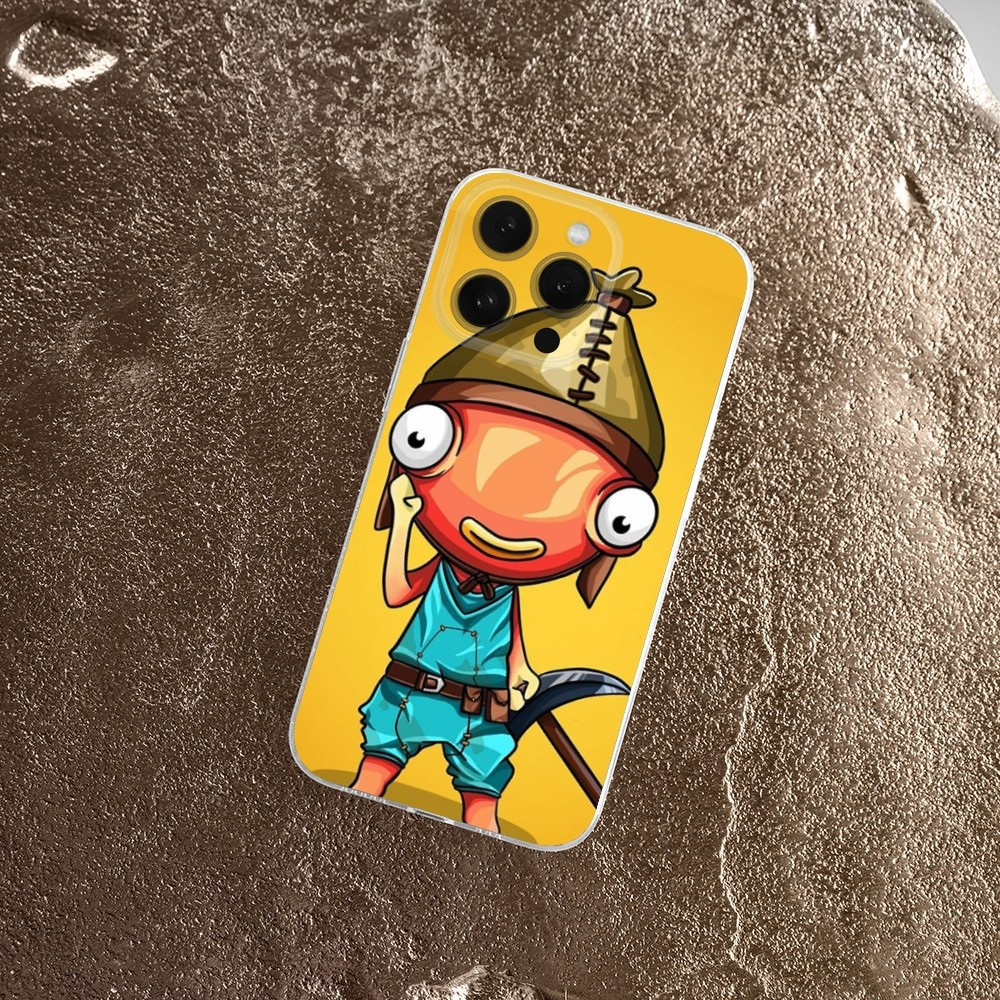 Coque iPhone Personnage Poisson Fortnite - Design Unique