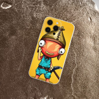 Coque iPhone 14 Pro Personnage Poisson Fortnite - Design Unique