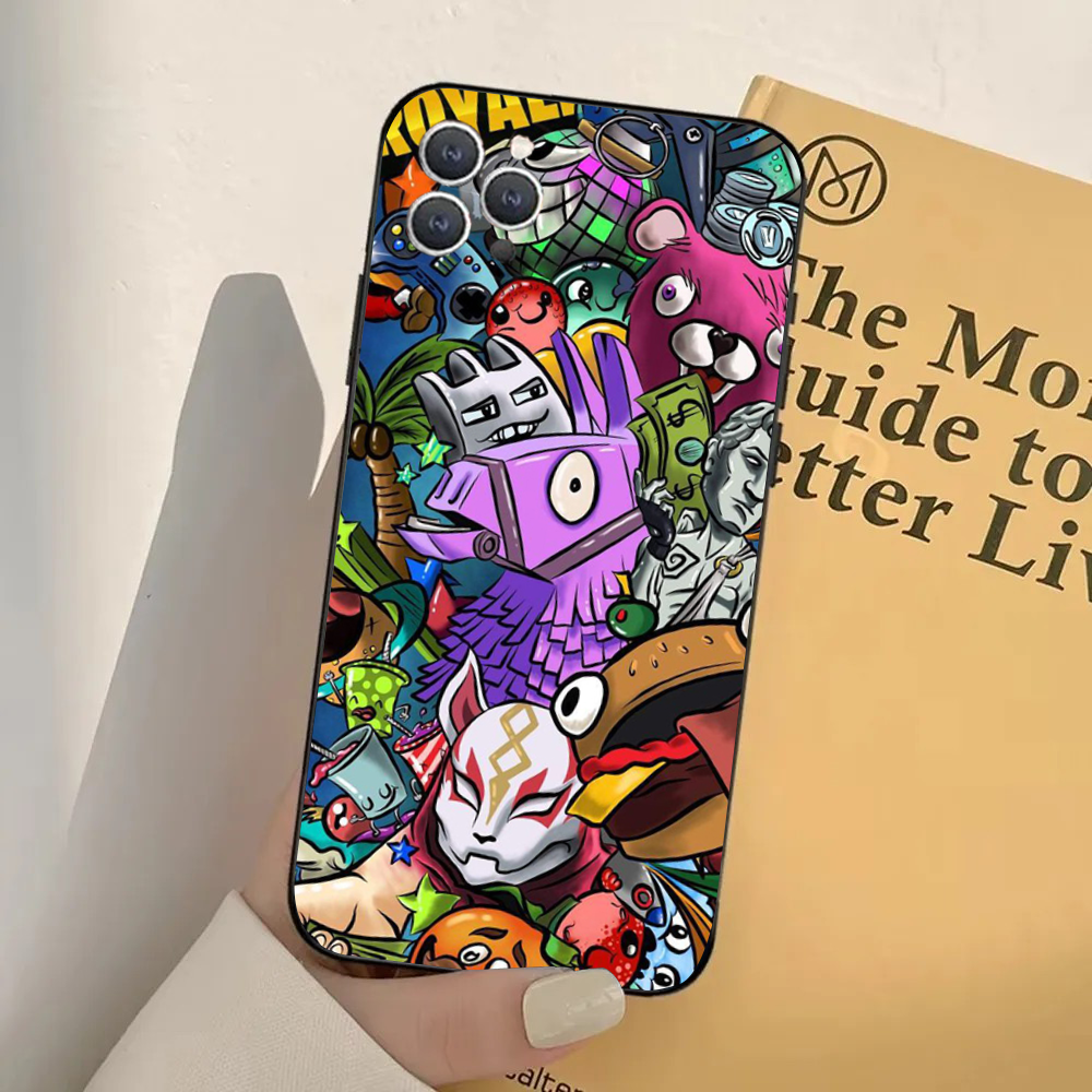 Coque iPhone 13 Pro Fortnite : Design Unique avec Personnages et Couleurs Éclatantes