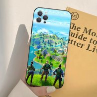 Coque iPhone 11 Pro Max Fortnite - Paysage et Personnages en Action