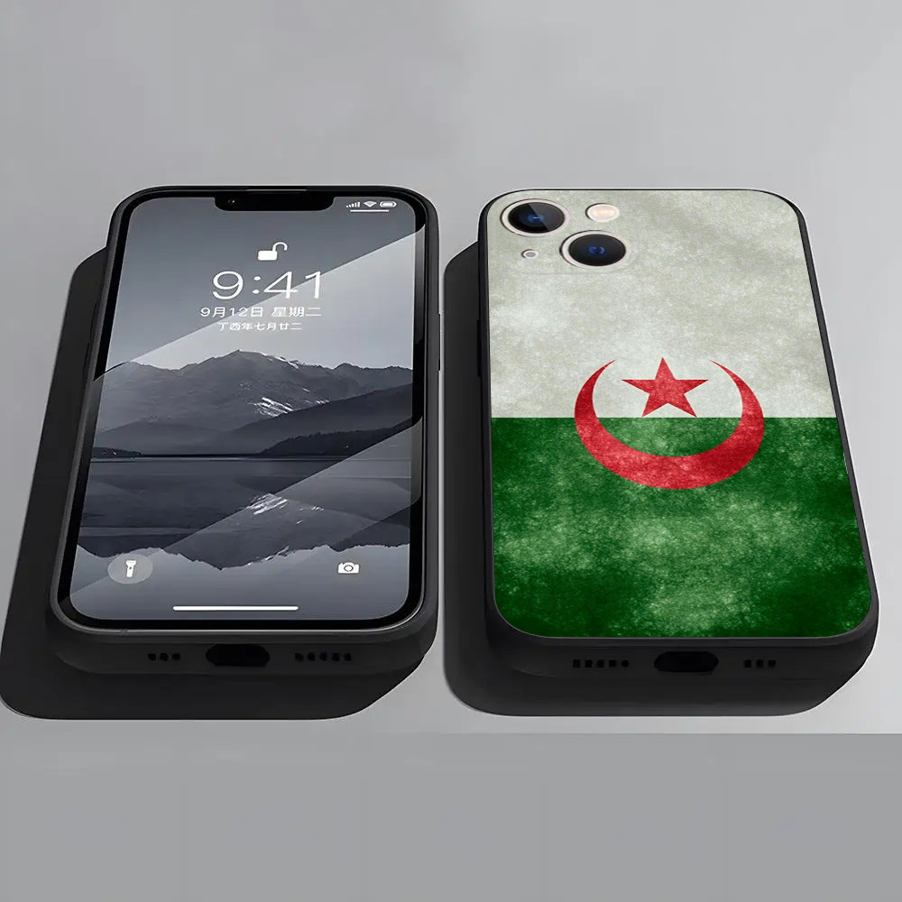 Coque iPhone 14 Plus Drapeau Algérie : Protégez votre smartphone avec style