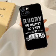 Coque iPhone 14 Pro Max Rugby - Pas de casque, pas de protection, juste des ballons